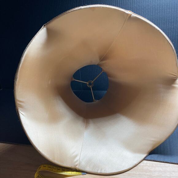 Vintage STIFFEL Multi color/patterned Fabric Bell Shape Lampshade. Pre-owned - Picture 7 of 10